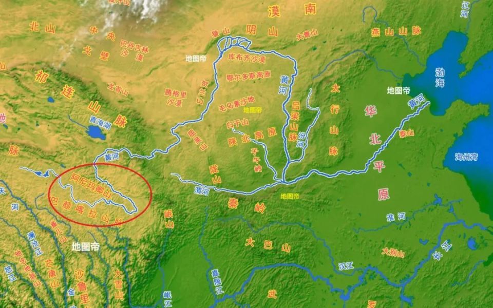 黄河流域分水岭图片