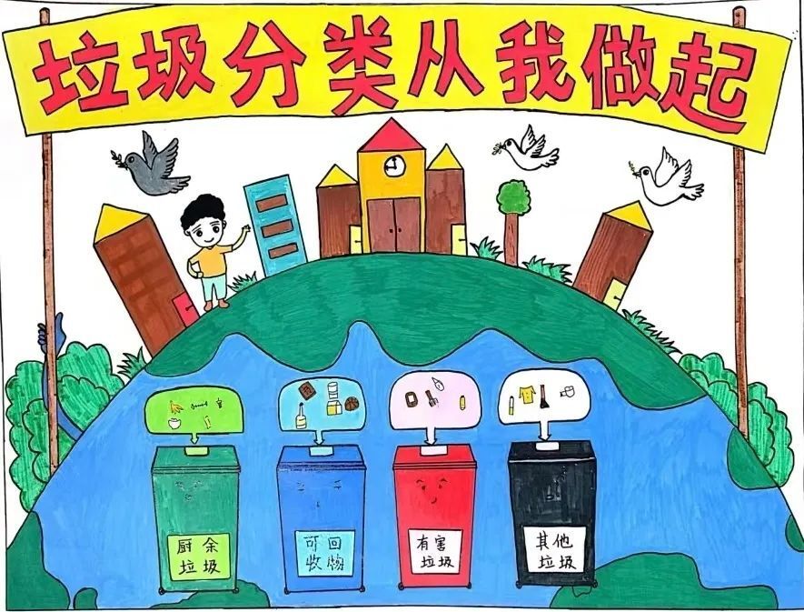 息烽县温泉小学开展"全国城市生活垃圾分类宣传周"系列活动