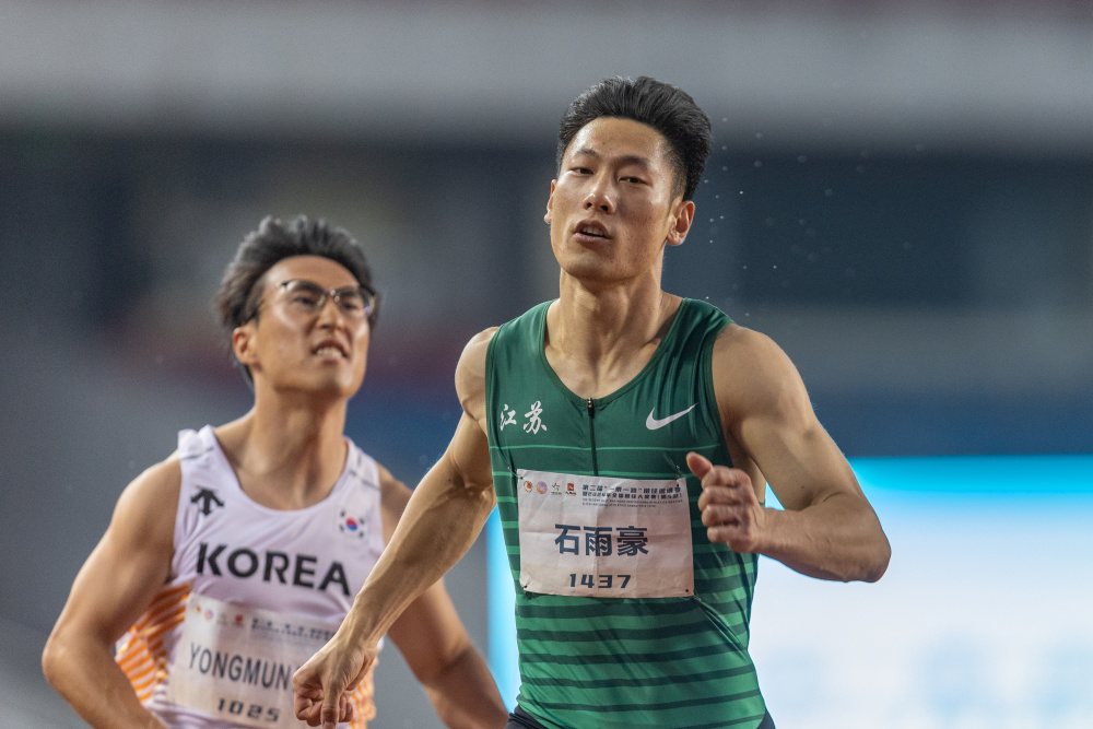 田径——全国田径大奖赛第五站:石雨豪夺得男子100米冠军