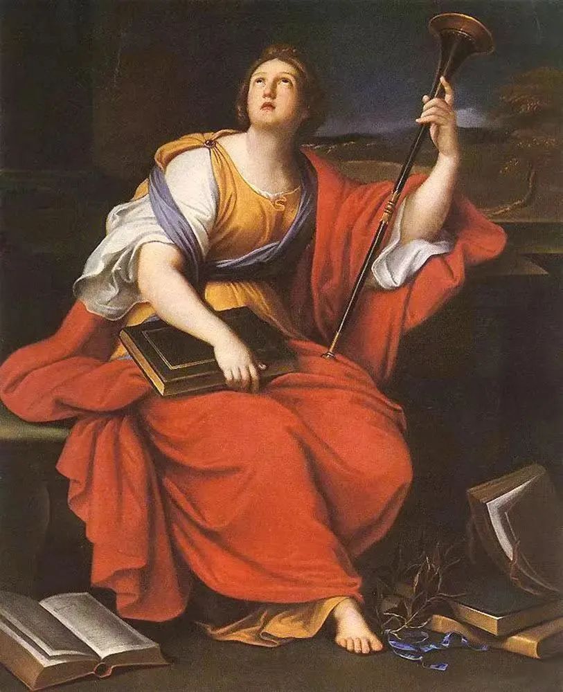 历史女神克利俄(clio),皮埃尔·米尼亚尔绘.