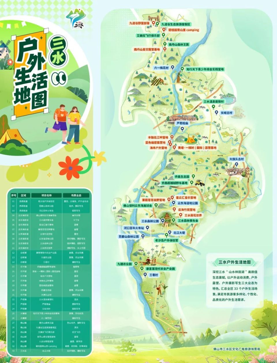 带着「户外生活地图」出发,你也可以"野"在三水!