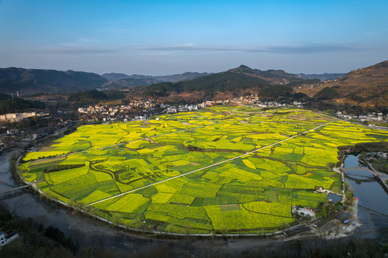 航拍开阳禾丰乡玉水金盆