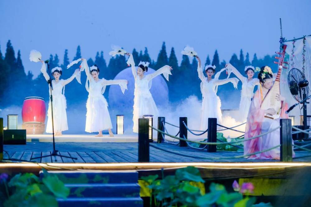 水天一色梦荷莲风慢云舒舞霓裳第十五届高淳固城湖水慢城荷花旅游节