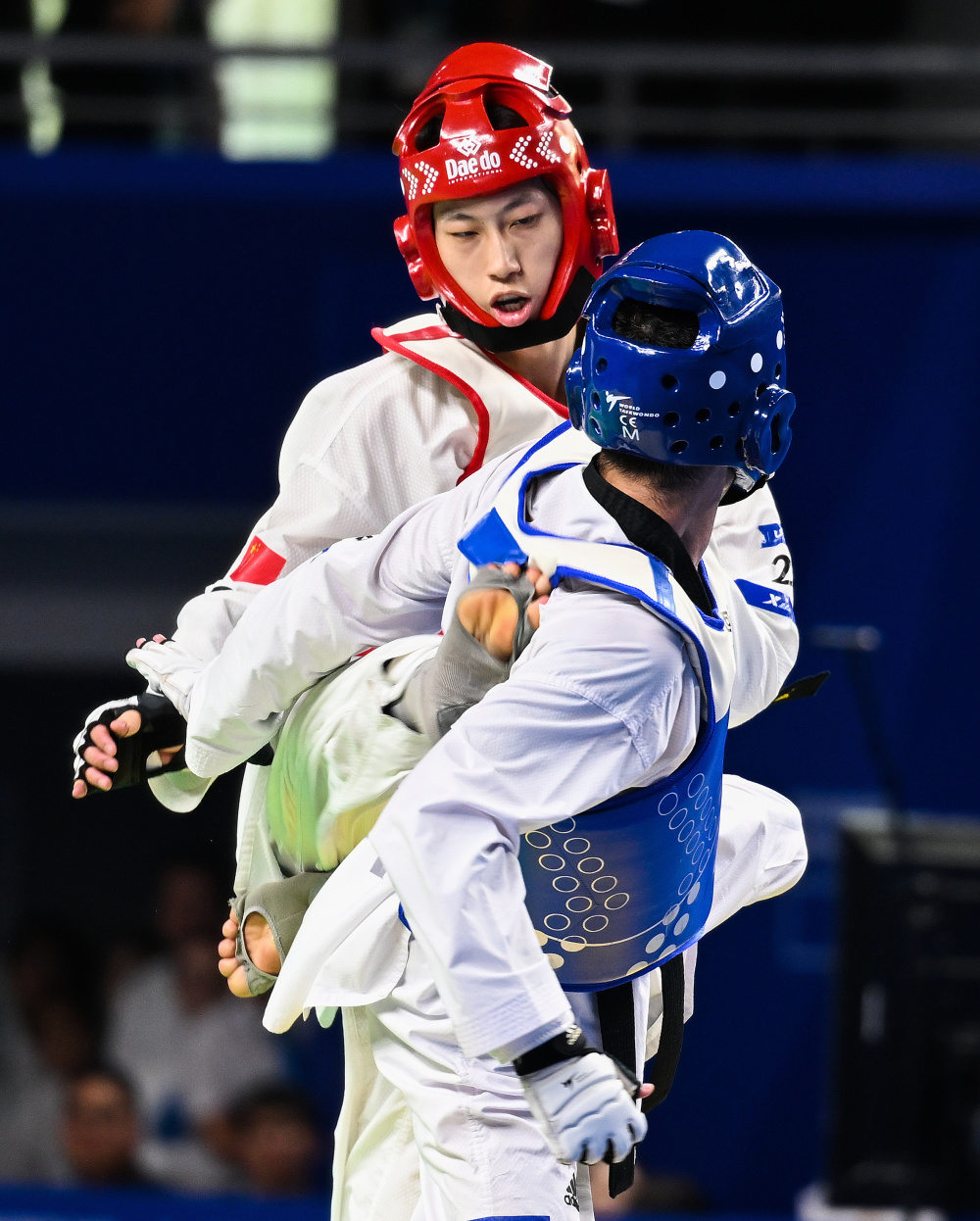 成都大运会3跆拳道梁育帅获男子63公斤级亚军