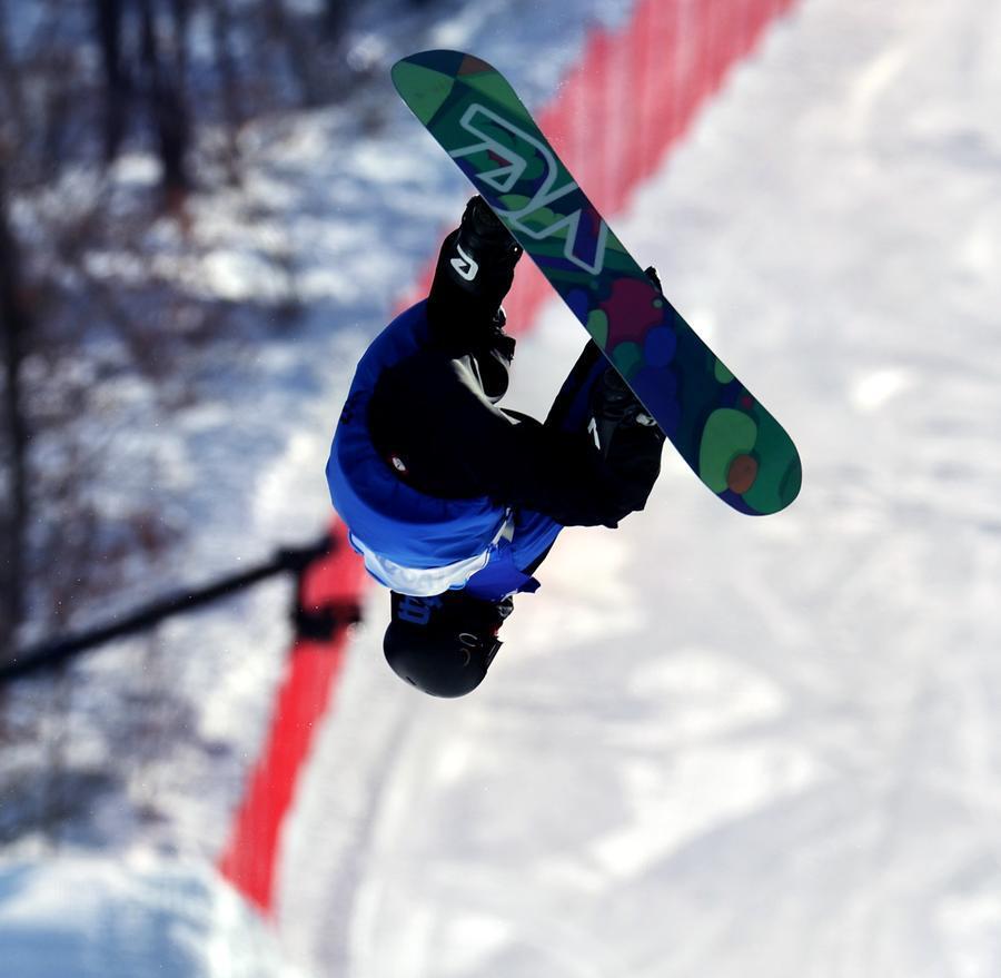 组图单板滑雪比赛精彩瞬间腾空龙行龘龘