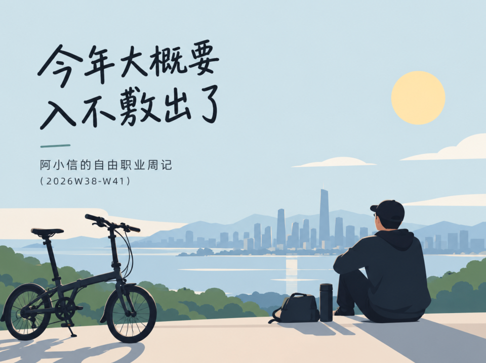 今年大概要入不敷出了：阿小信的自由职业周记（2026W38-W41）