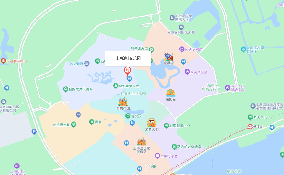 还有迪士尼小镇,4a级旅游景区比斯特上海购物村,薰衣草公园等休闲餐饮