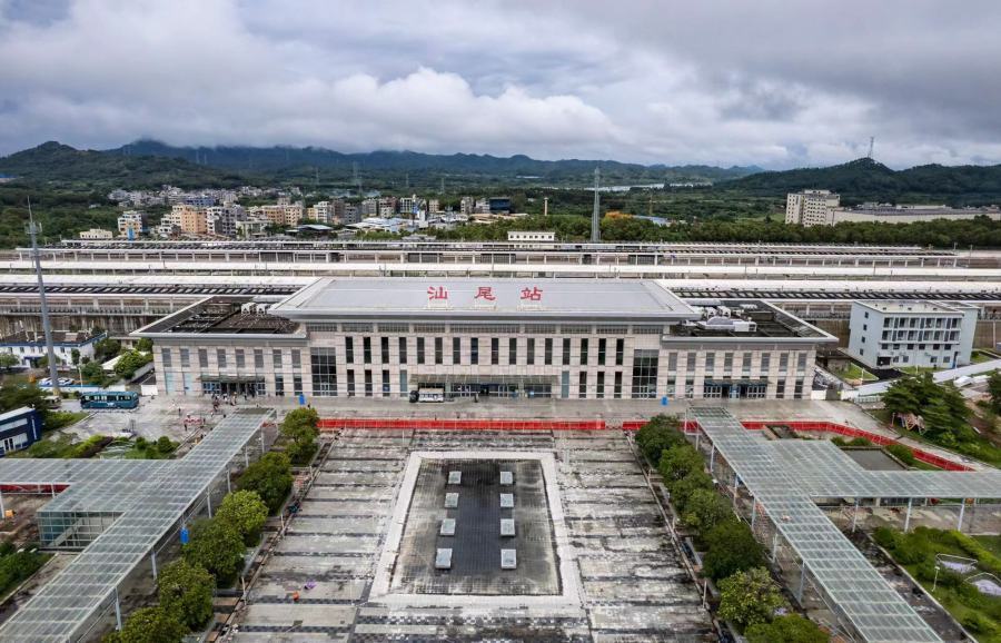 广汕高铁探营|汕尾站:联通甬广与杭深,交通枢纽进老区