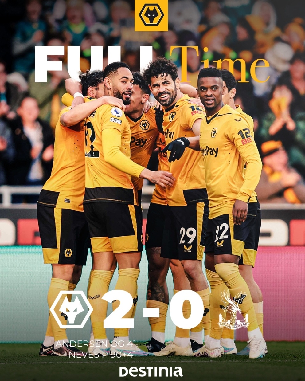 英超-内维斯建功 造乌龙 狼队2-0水晶宫迎来主场三连胜_腾讯新闻