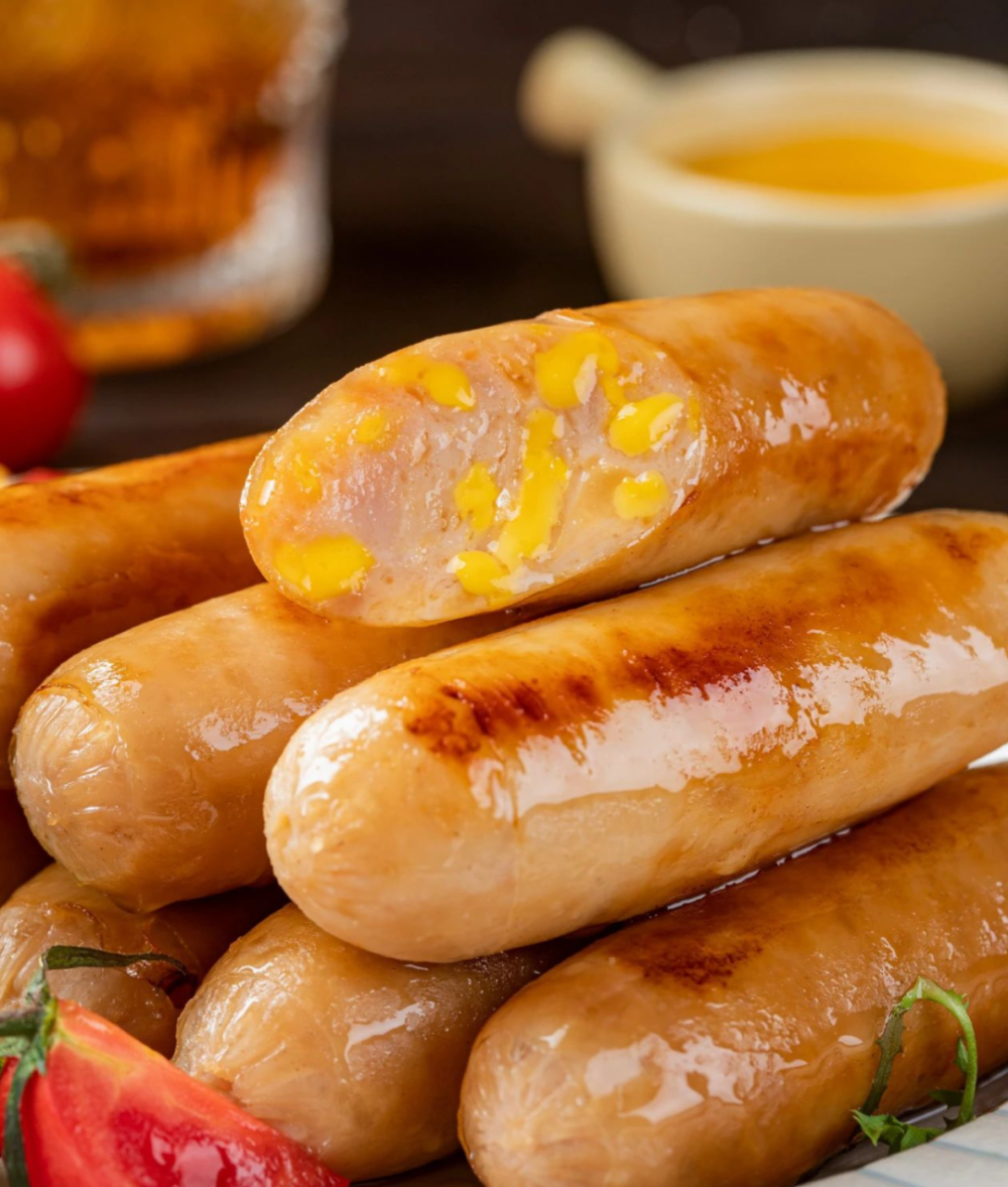 纯肉做的爆汁烤肠,不含淀粉,0色素,0防腐,肉香四溢!