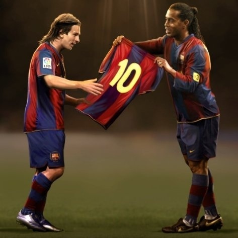 2008年的今天,梅西接过罗纳尔迪尼奥的巴萨10号球衣_腾讯新闻