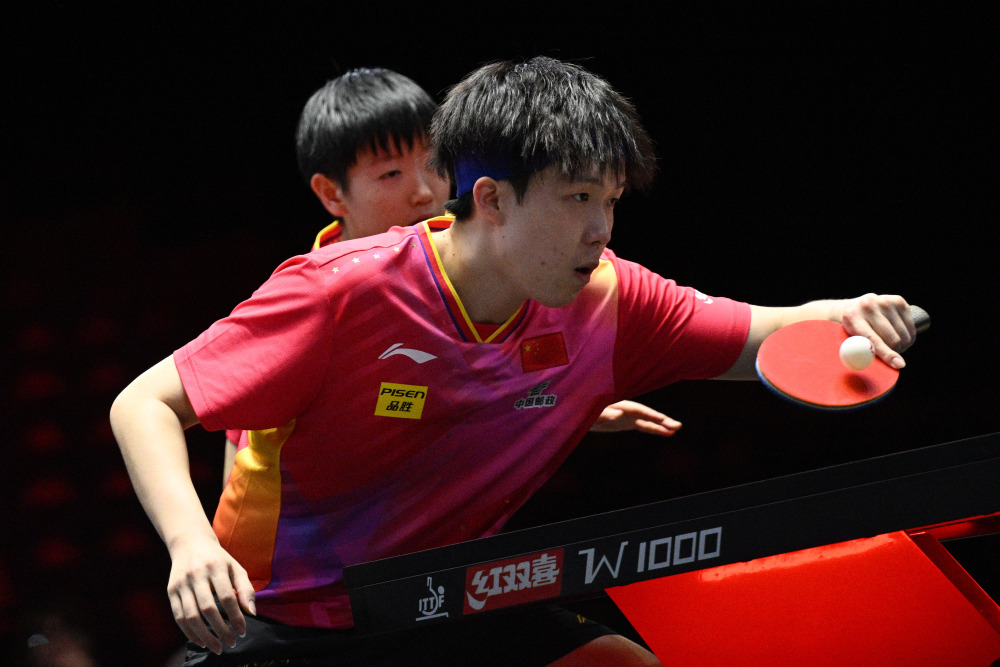 乒乓球wtt新加坡大满贯孙颖莎王楚钦晋级混双半决赛