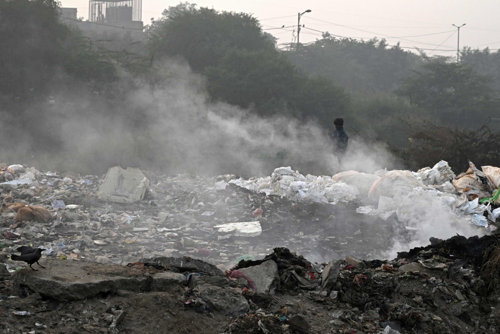 印度首都新德里遭遇空气污染