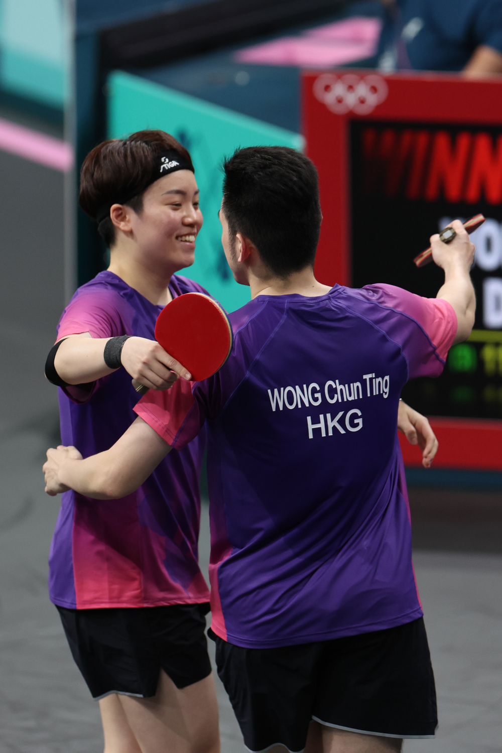 巴黎奥运会丨乒乓球——混双:黄镇廷/杜凯琹晋级半决赛