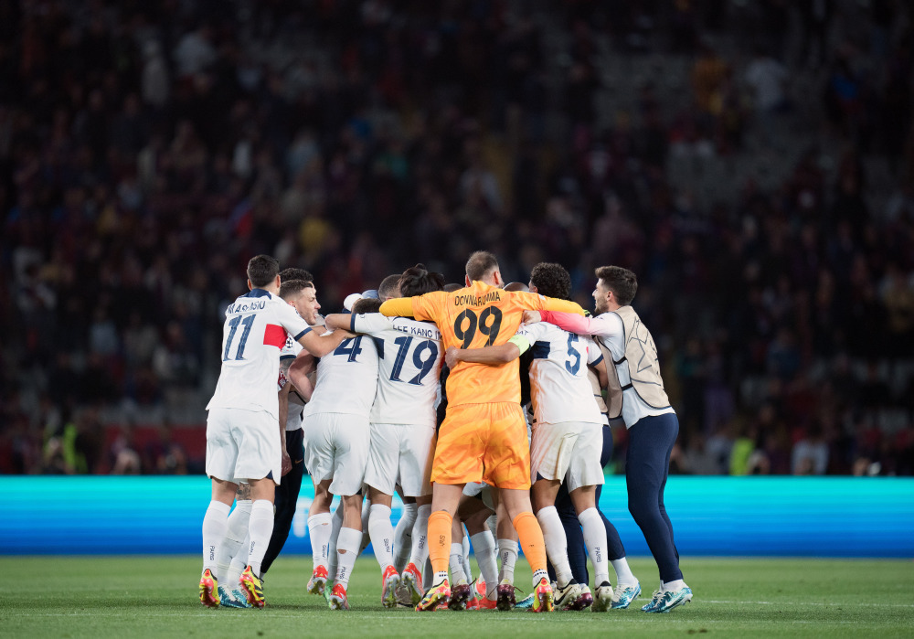 足球欧冠巴黎圣日耳曼晋级四强