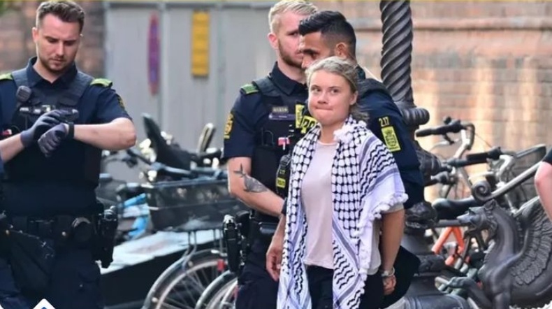 因参与"反以"抗议活动,瑞典"环保少女"在丹麦被捕