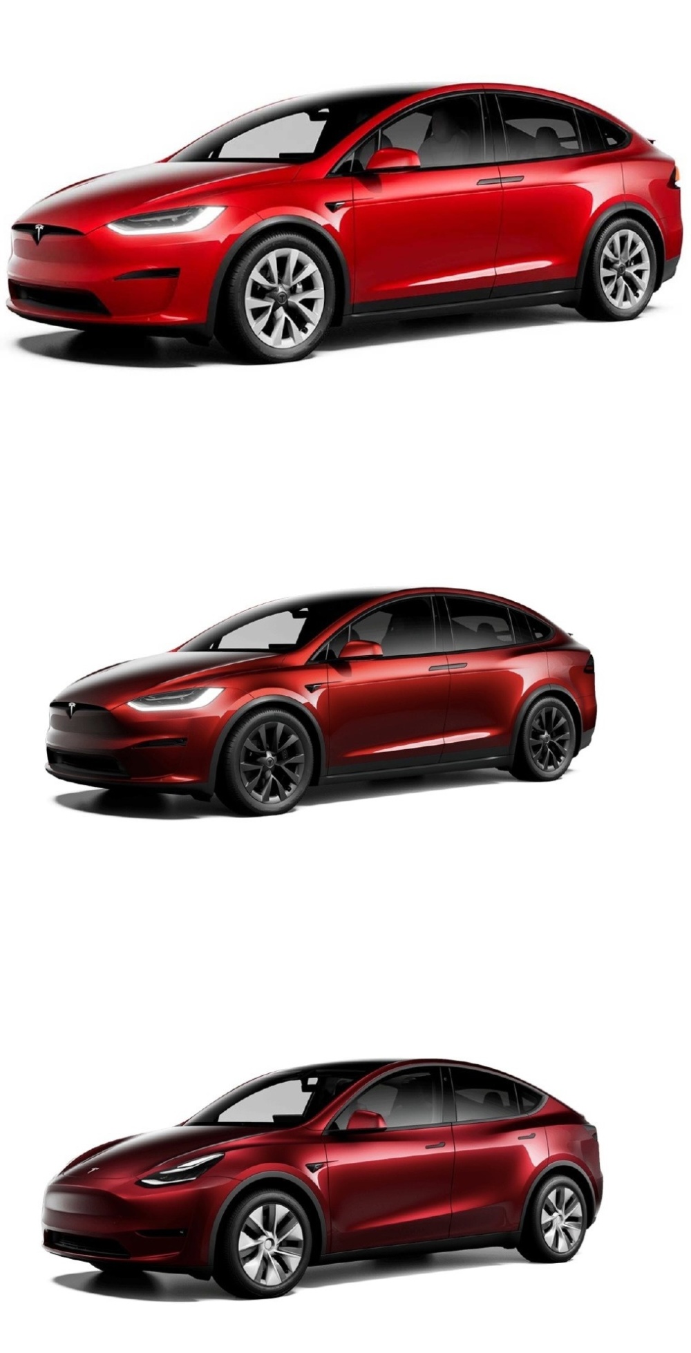 特斯拉柏林超级工厂制造的午夜樱桃红 model y 量产下线开始发运_腾讯