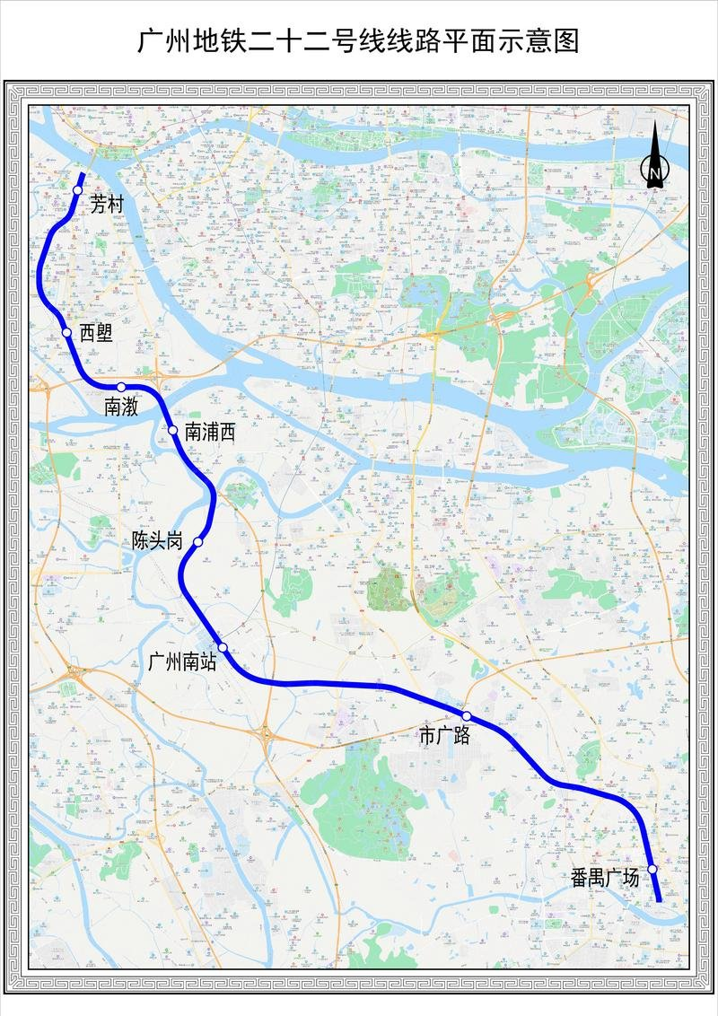 广州3号线北延线线路图片