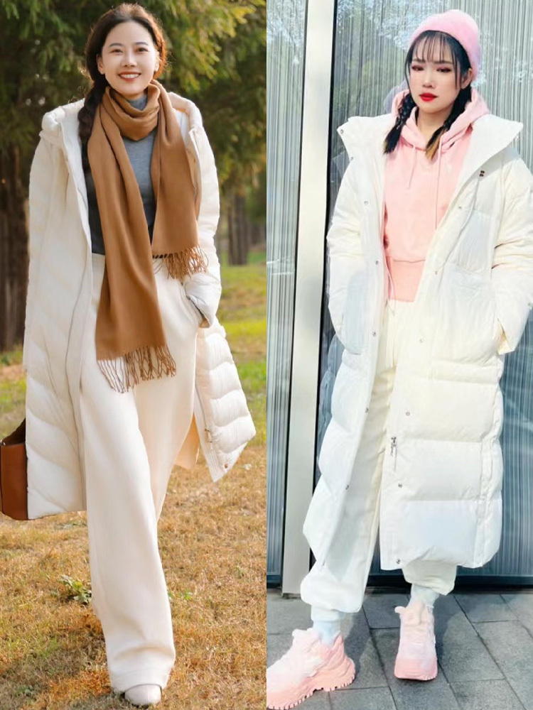 白色"长羽绒服"怎么穿好看?这四种思路值得借鉴,高雅又大气
