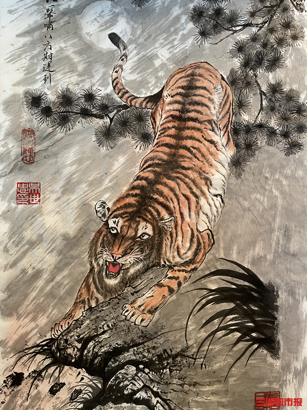 高手在民间株洲保安大叔素描水彩样样拿手