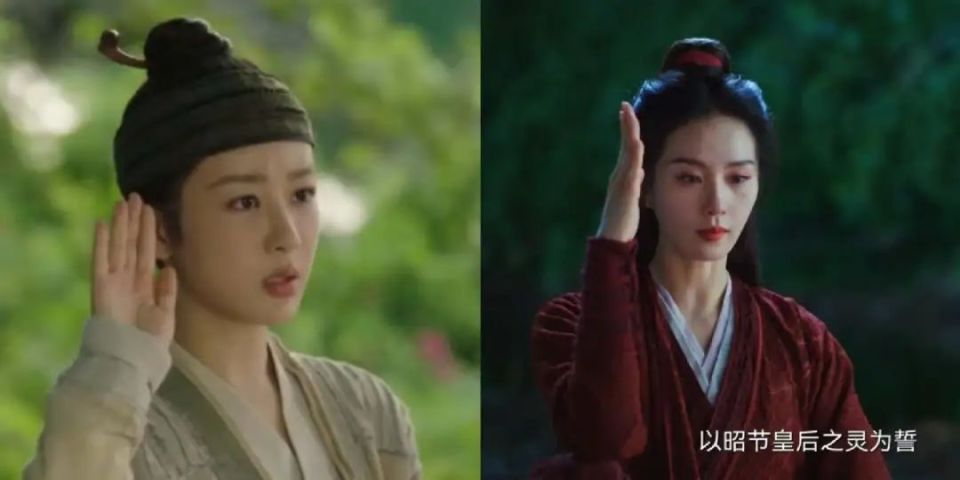 为什么张若昀发誓用3根手指,唐艺昕用2根?
