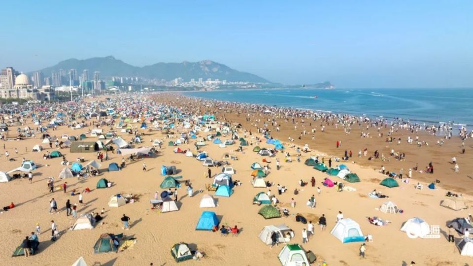 青岛海水浴场上新!流清湾海水浴场来啦!