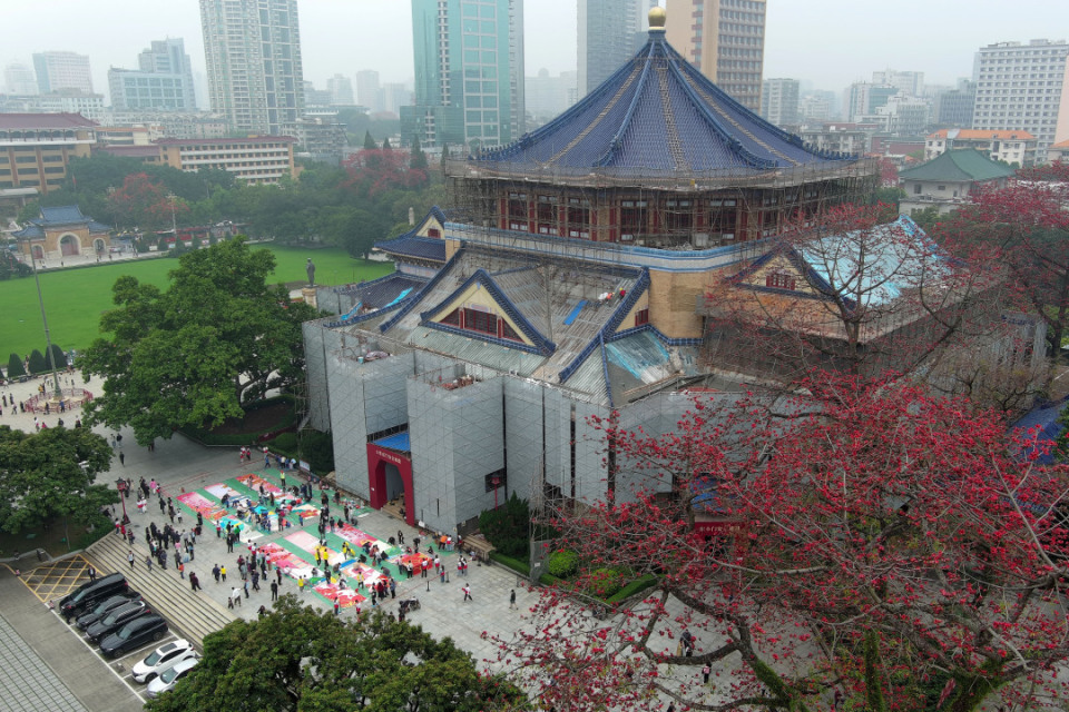 同绘红棉长卷红棉舞台展演中山纪念堂木棉文化节活动轮番上演