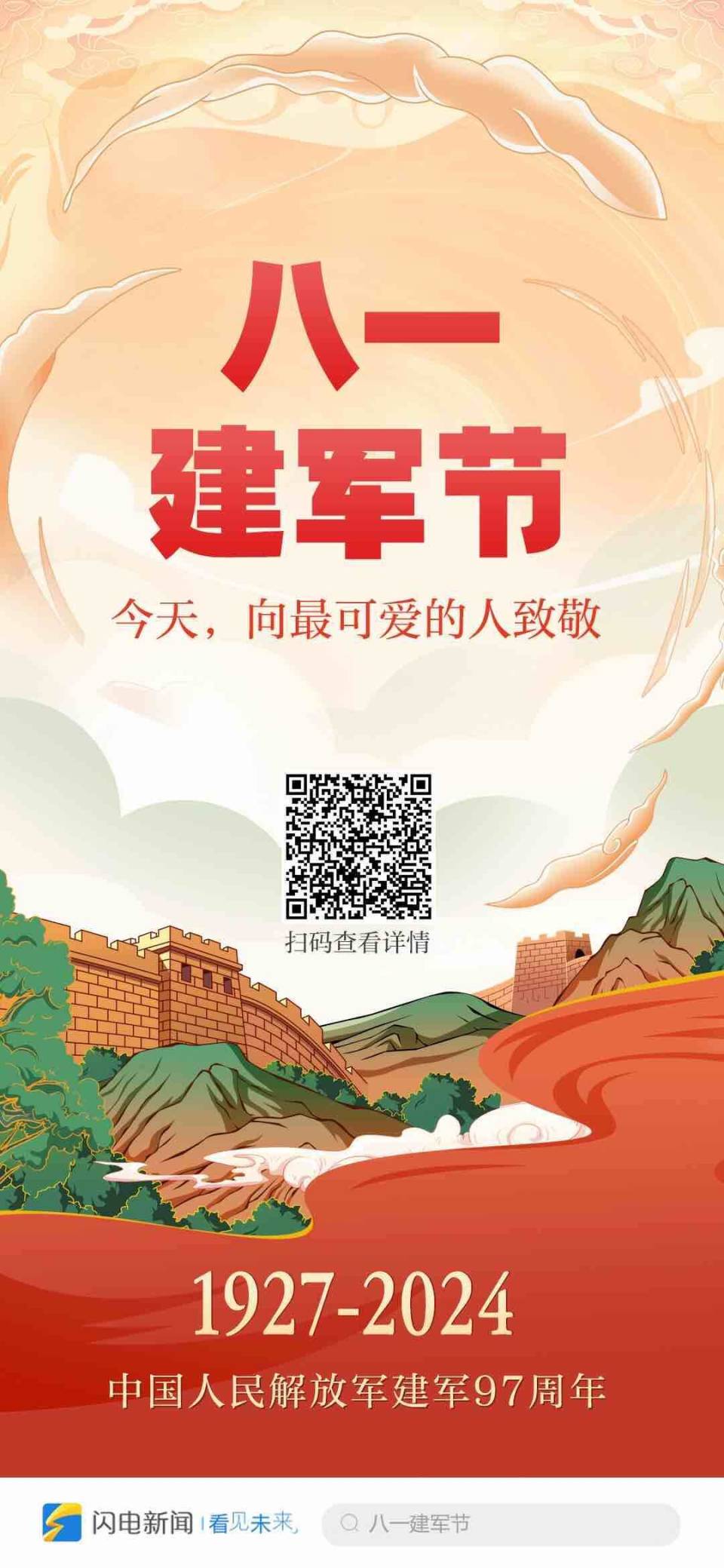 闪电海报|八一建军节,致敬最可爱的人