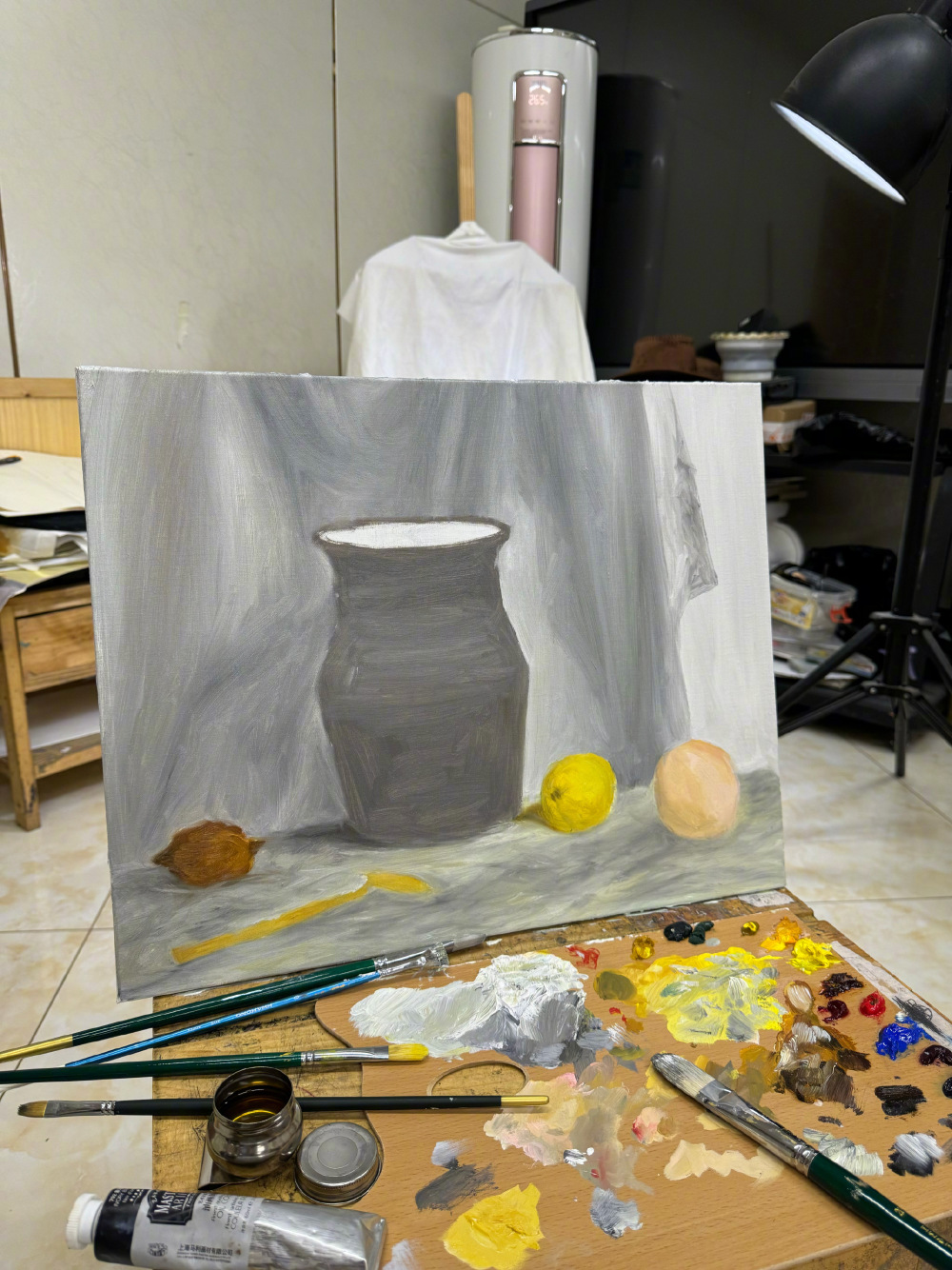 王诗龄晒油画作品,一句话透露其生活状态