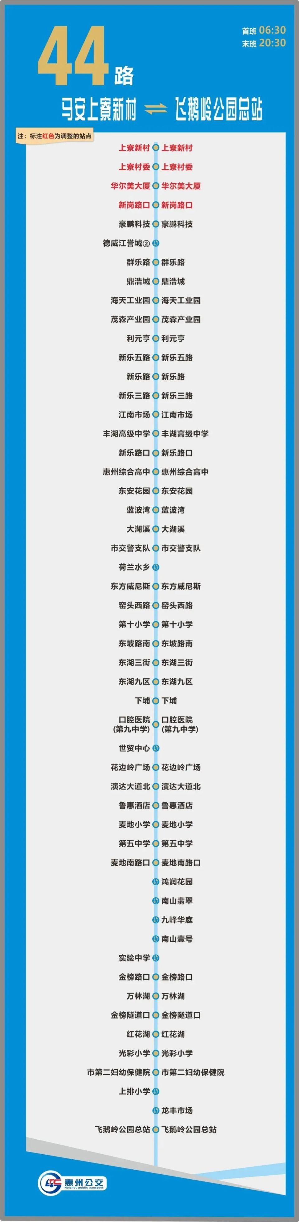 12月起惠州市区这些公交线路有调整