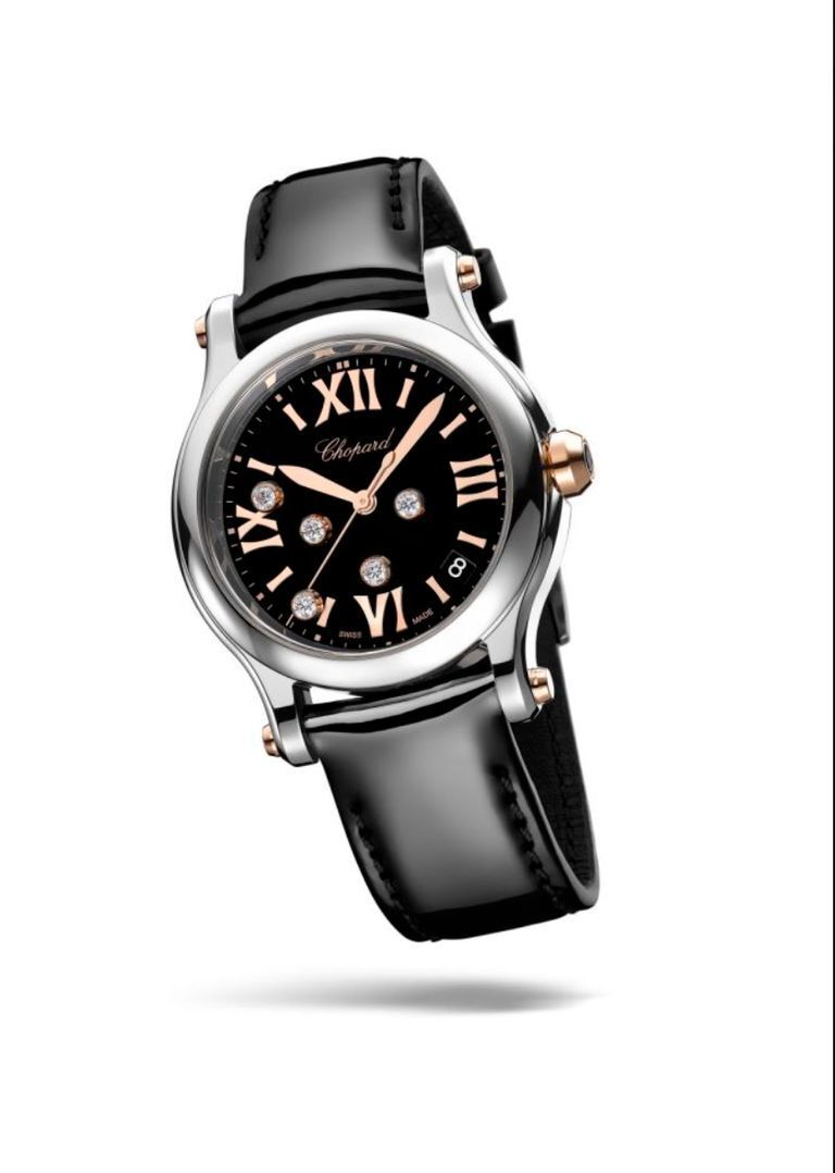 happy sport腕表 为灵动钻石披上一袭金光熠熠的小黑裙 焕新演绎品牌