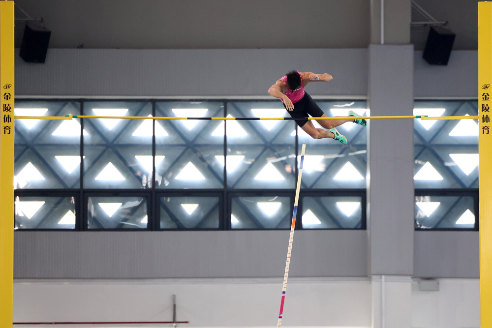 田径全国室内田径大奖赛南京站男子撑杆跳高赛况
