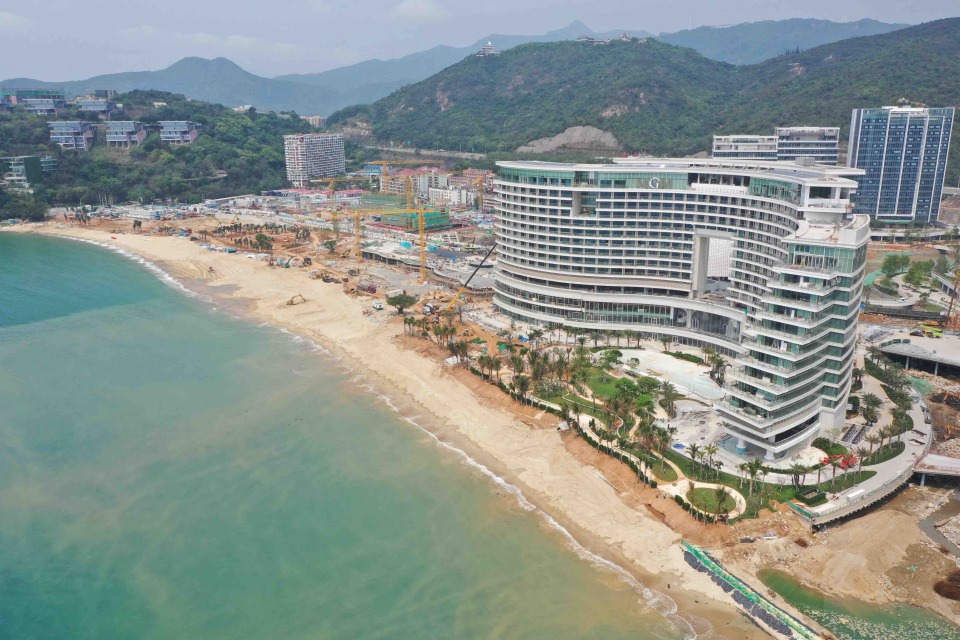 视频图集实拍深圳小梅沙改造片区