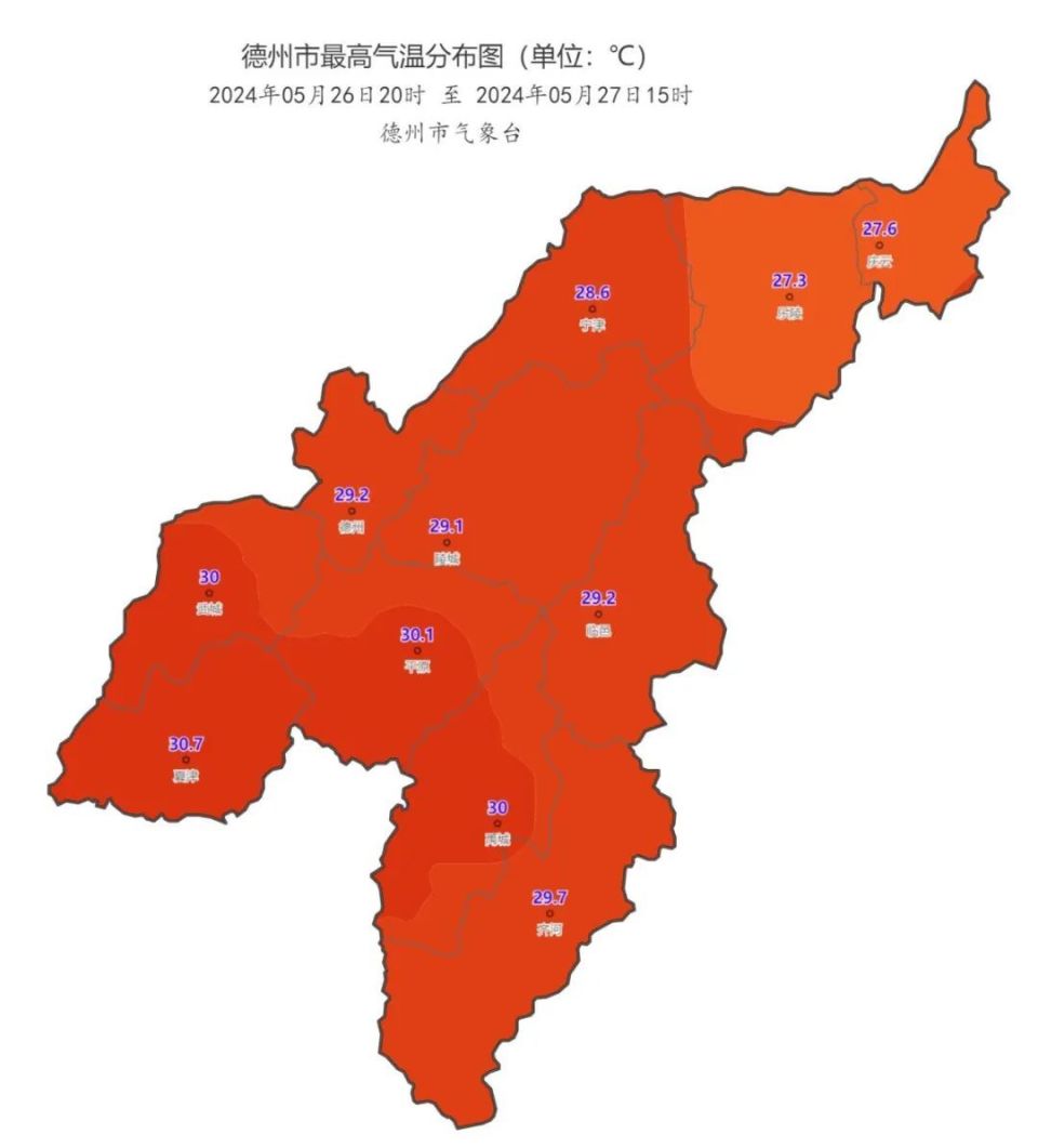 热!干!德州最新天气预报