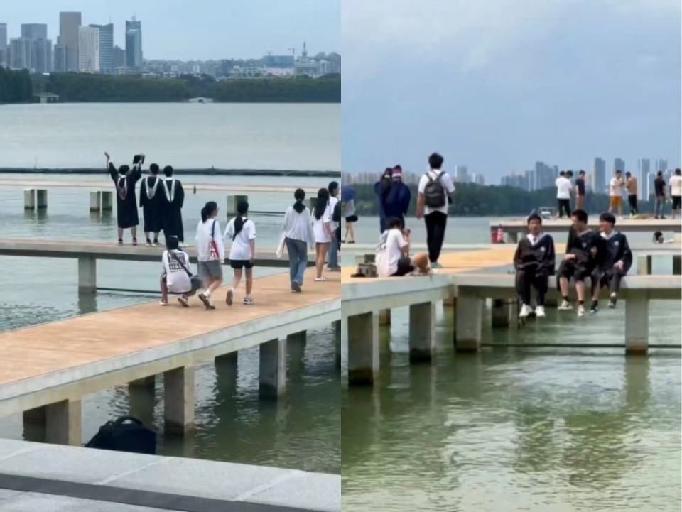凌波门特提前试开放，武大毕业生纷纷打卡留念：太贴心了，这里承载了许多的回忆_腾讯新闻