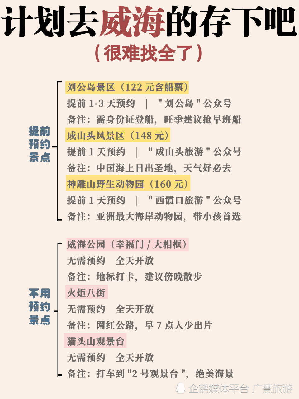 威海J人旅行，超全旅游攻略_腾讯新闻