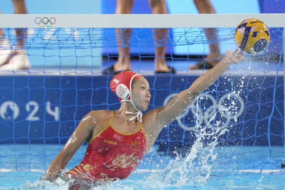 当地时间2024年7月23日,法国圣但尼,2024巴黎奥运会,中国女子水球队