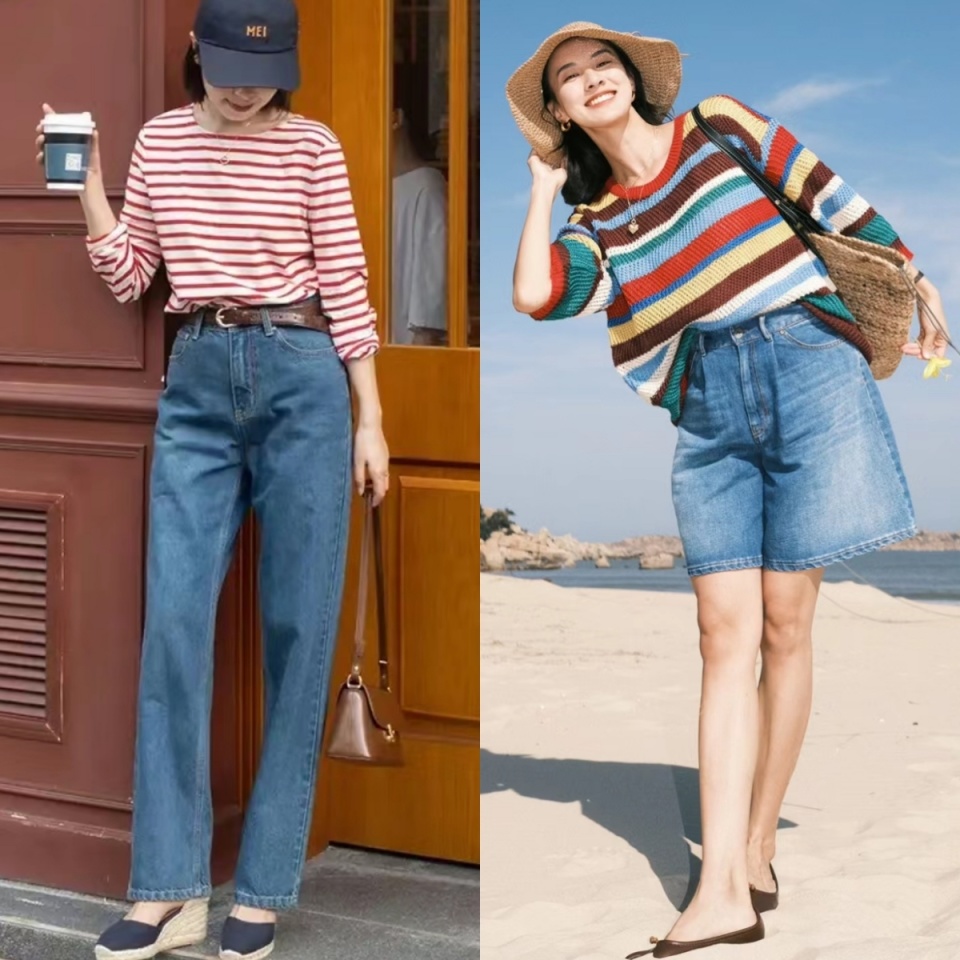 喜欢穿"条纹衫"的女人,夏天不要错过这四种搭配思路,太洋气了