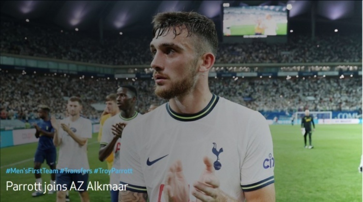 官方:热刺22岁爱尔兰前锋帕罗特加盟荷甲阿尔克马尔