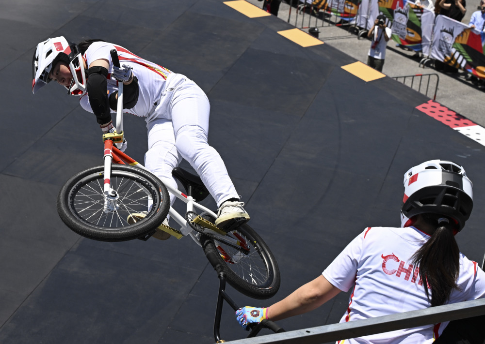 小轮车——奥运会资格系列赛上海站:中国选手位列女子自由式预赛前三