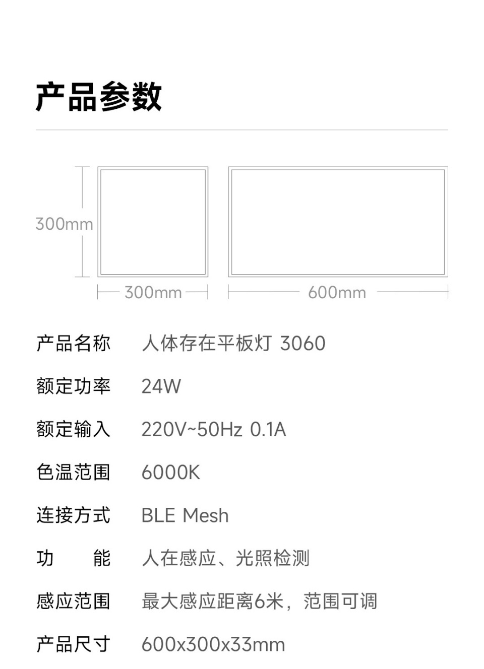 平板灯尺寸图片