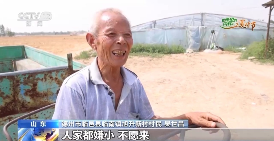 德州市临邑县临南镇旭升新村村民 吴世昌:原来地块不好收,人家嫌小,不
