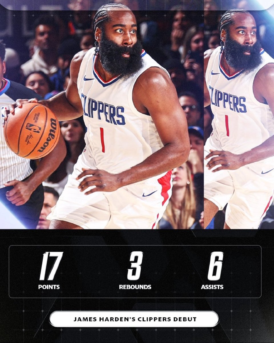 哈登首秀,快船沉没-腾讯新闻