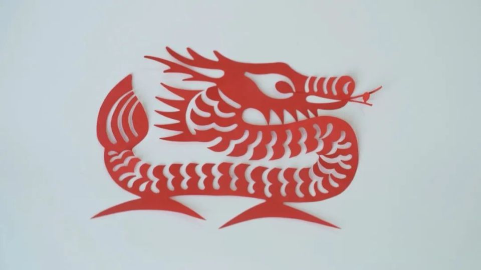 我嘉手工课丨海派剪纸教程十二生肖辰龙