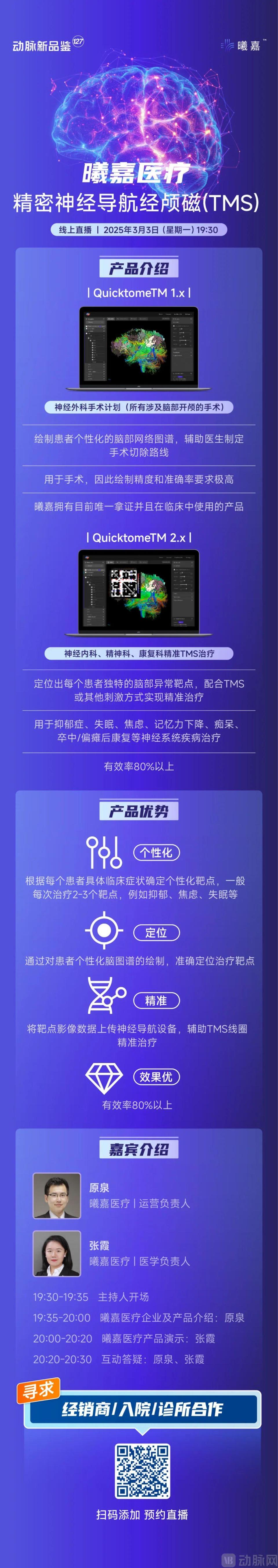 tms什么医疗今晚直播：精密神经导航经颅磁(TMS)【曦嘉医疗｜动脉新品鉴127期】_https://www.jmylbn.com_新闻资讯_第2张
