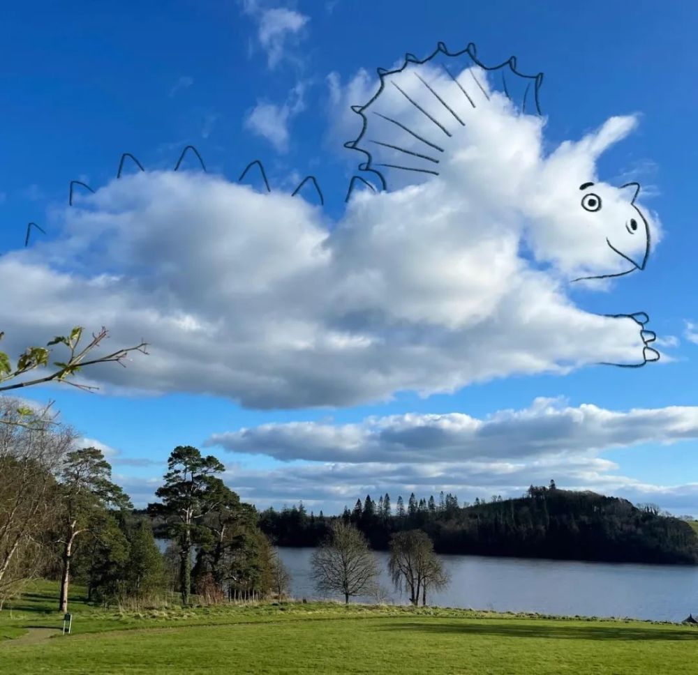 50幅创意十足的云彩涂鸦,满满的治愈感,让你一次看个够_腾讯新闻