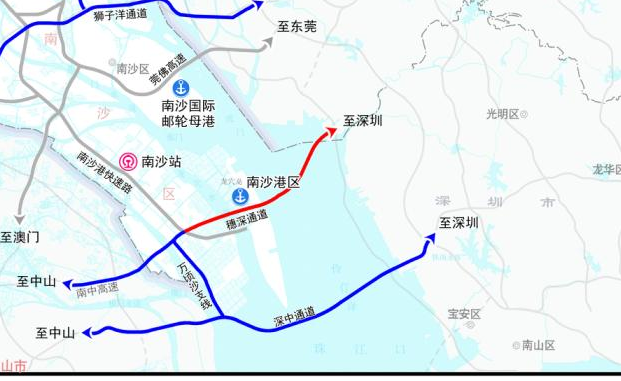 中山方面的起点,第一出入口则是南中高速的三丰互通,周边现状为工业