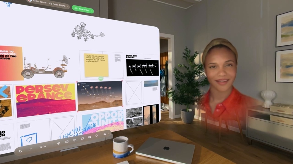 苹果spatialpersona初体验支持5人沉浸式虚拟聊天看视频