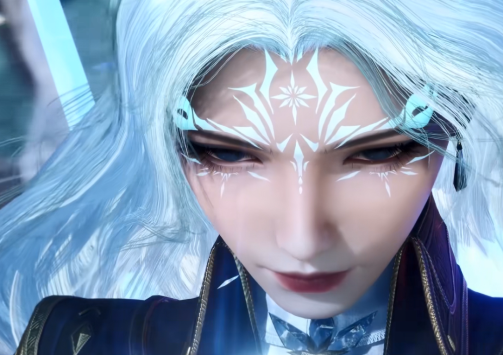 斗罗:凌落宸白发造型好飒,冰耀之环冰封马小桃