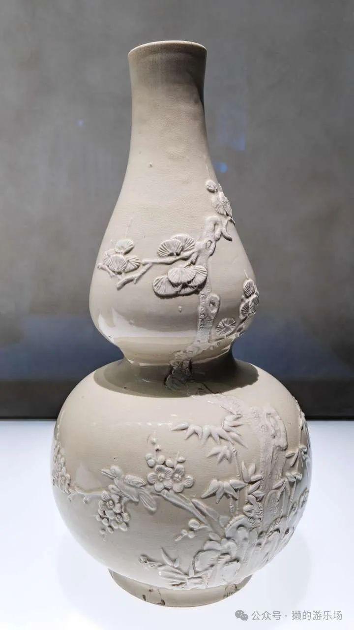 中国 清代 德化窯 白磁 三足 花盆 古陶磁 有傷 德